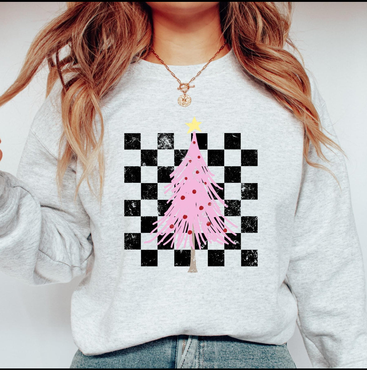 Pink Check Christmas